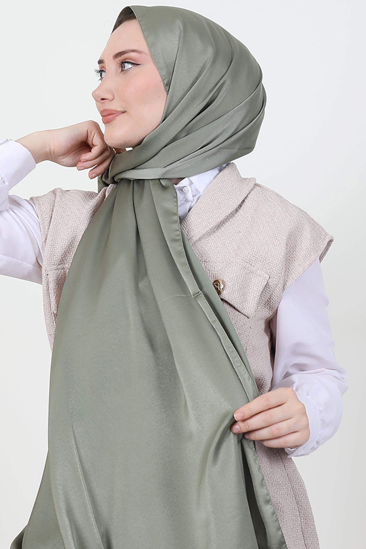 Model Saten Şal Haki - 3