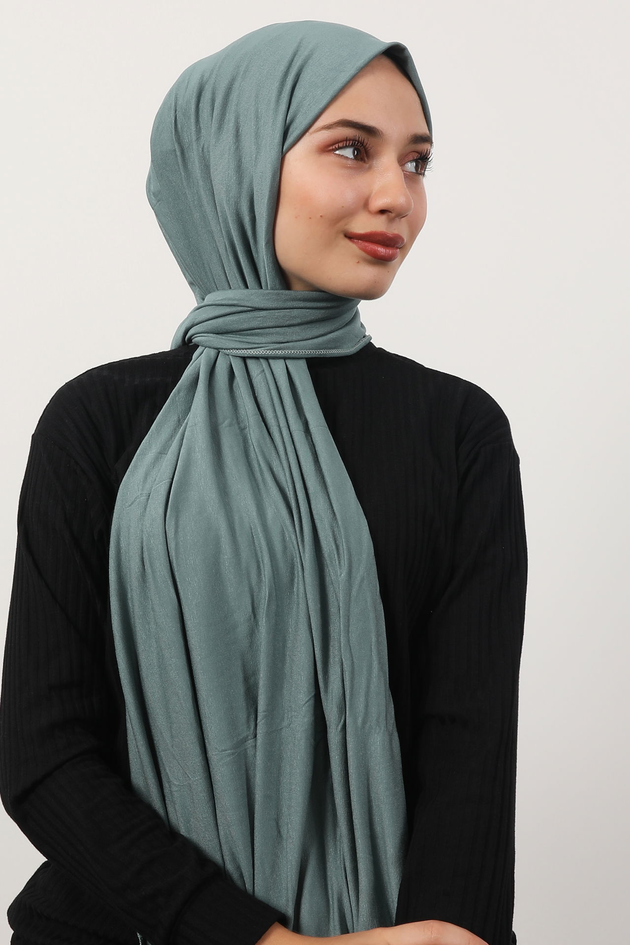 Penye Şal Koyu Mint 