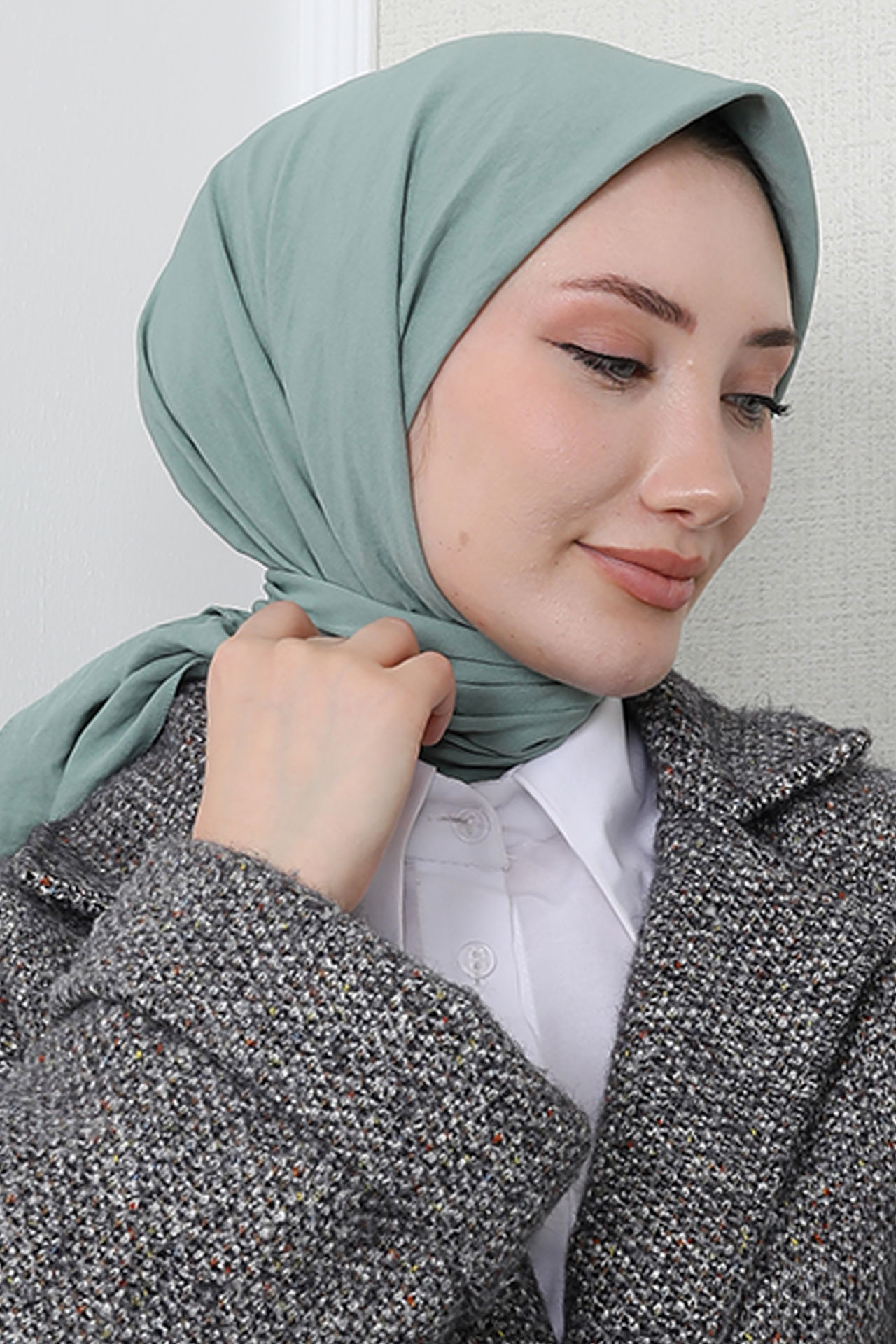 GİYZAMİLA - Pamuk Eşarp Mint