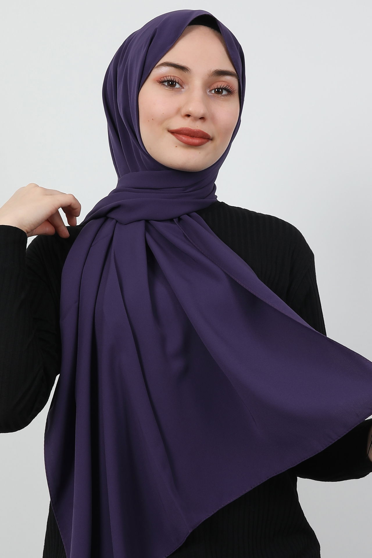 Medine İpeği Şal Açık Mor 