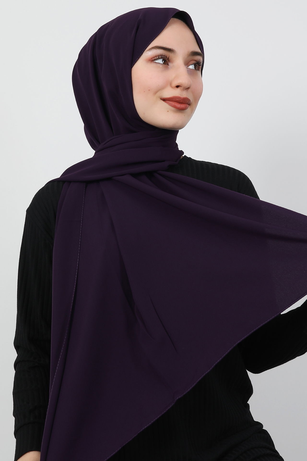 Medine İpeği Şal Mor 