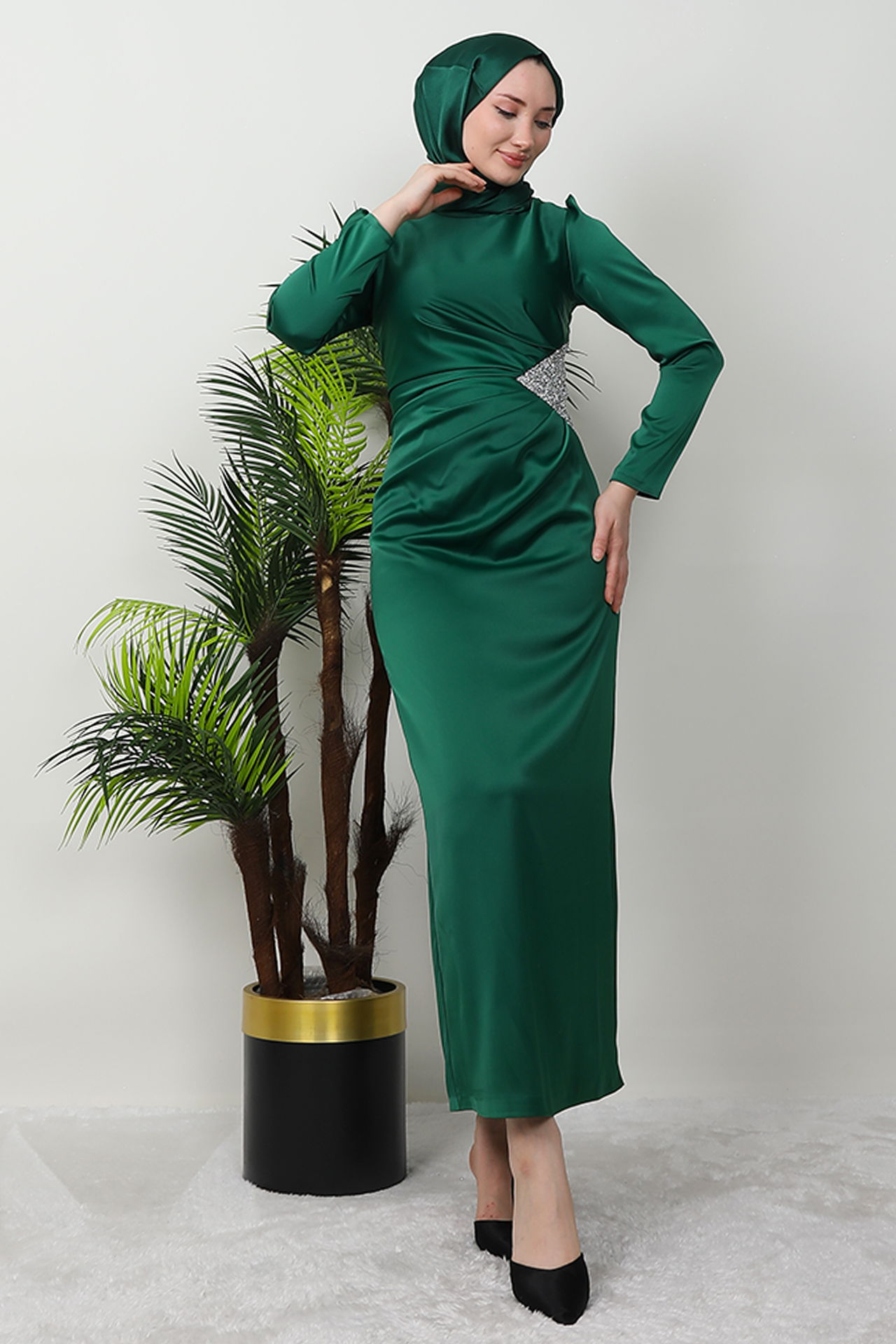 Pınar Saten Abiye Zümrüt - 2