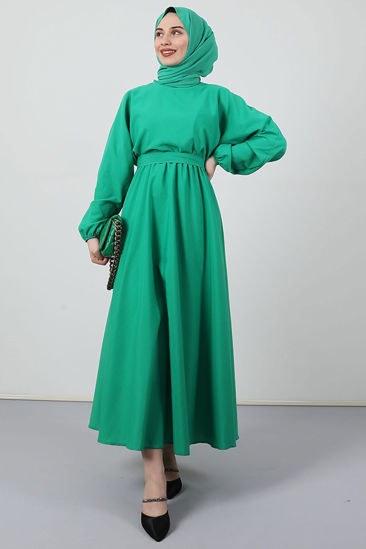 Efil Tesettür Elbise Benetton - 3