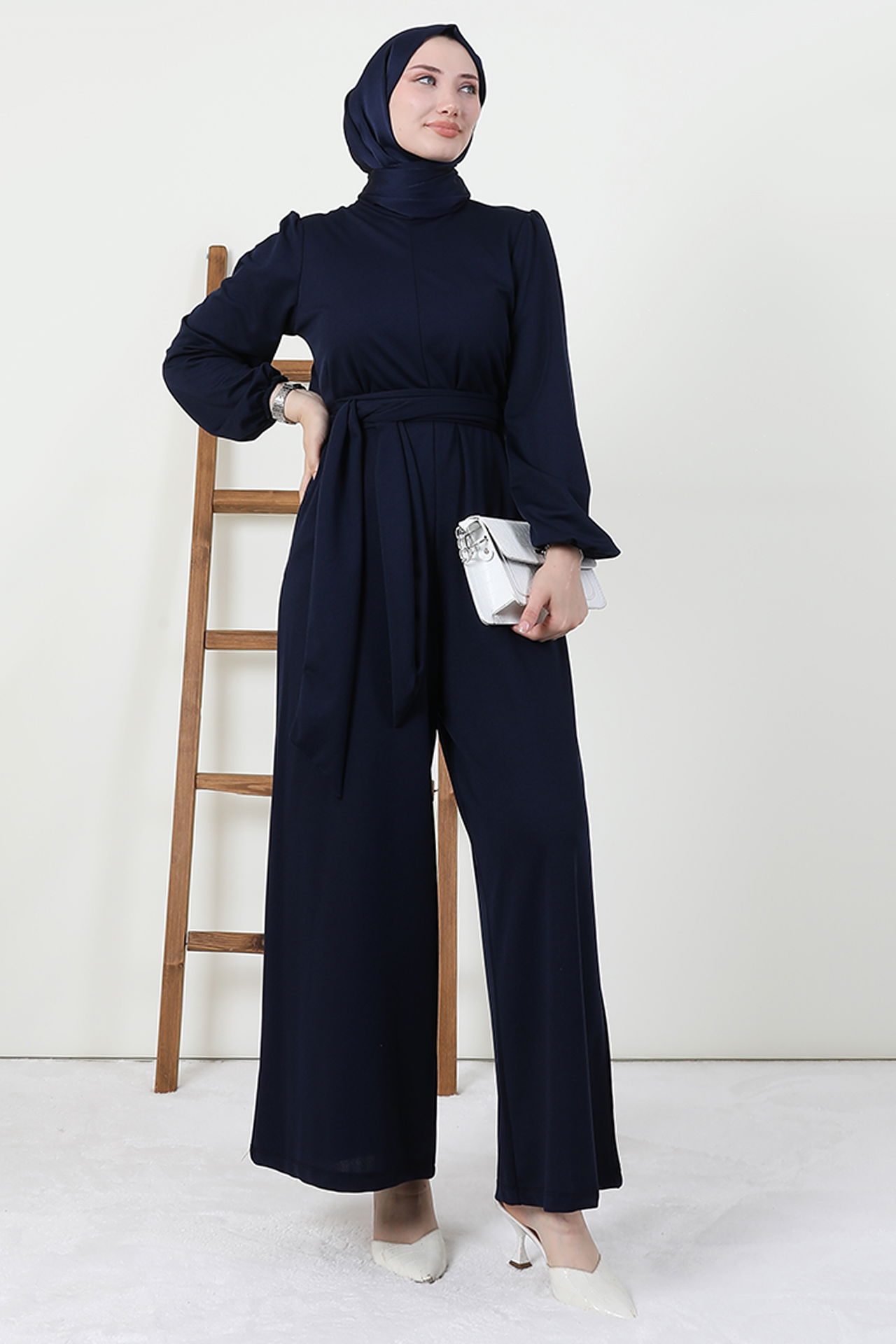 Cepli Tesettür Tulum Lacivert - 2