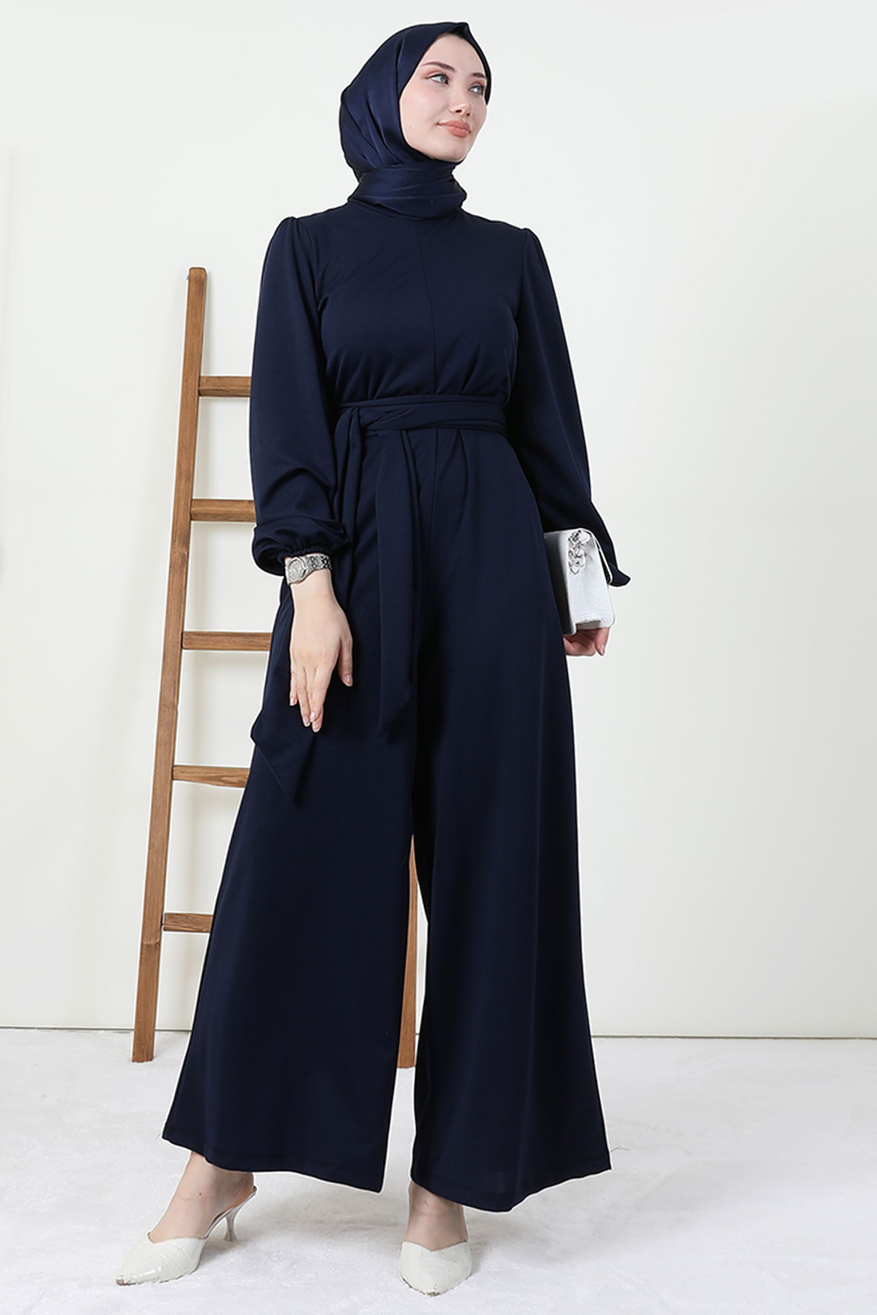 Cepli Tesettür Tulum Lacivert - 3
