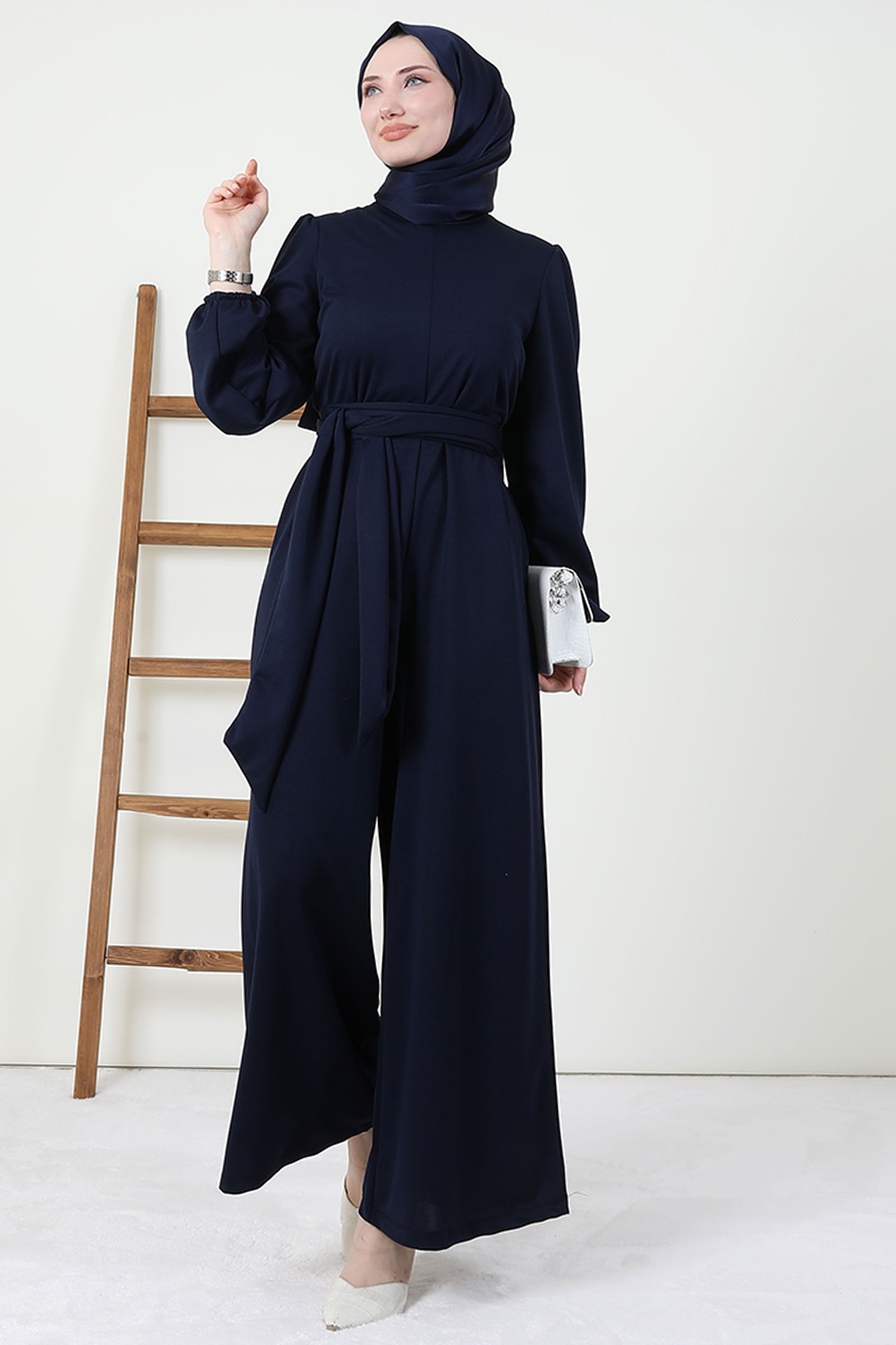 Cepli Tesettür Tulum Lacivert - 4