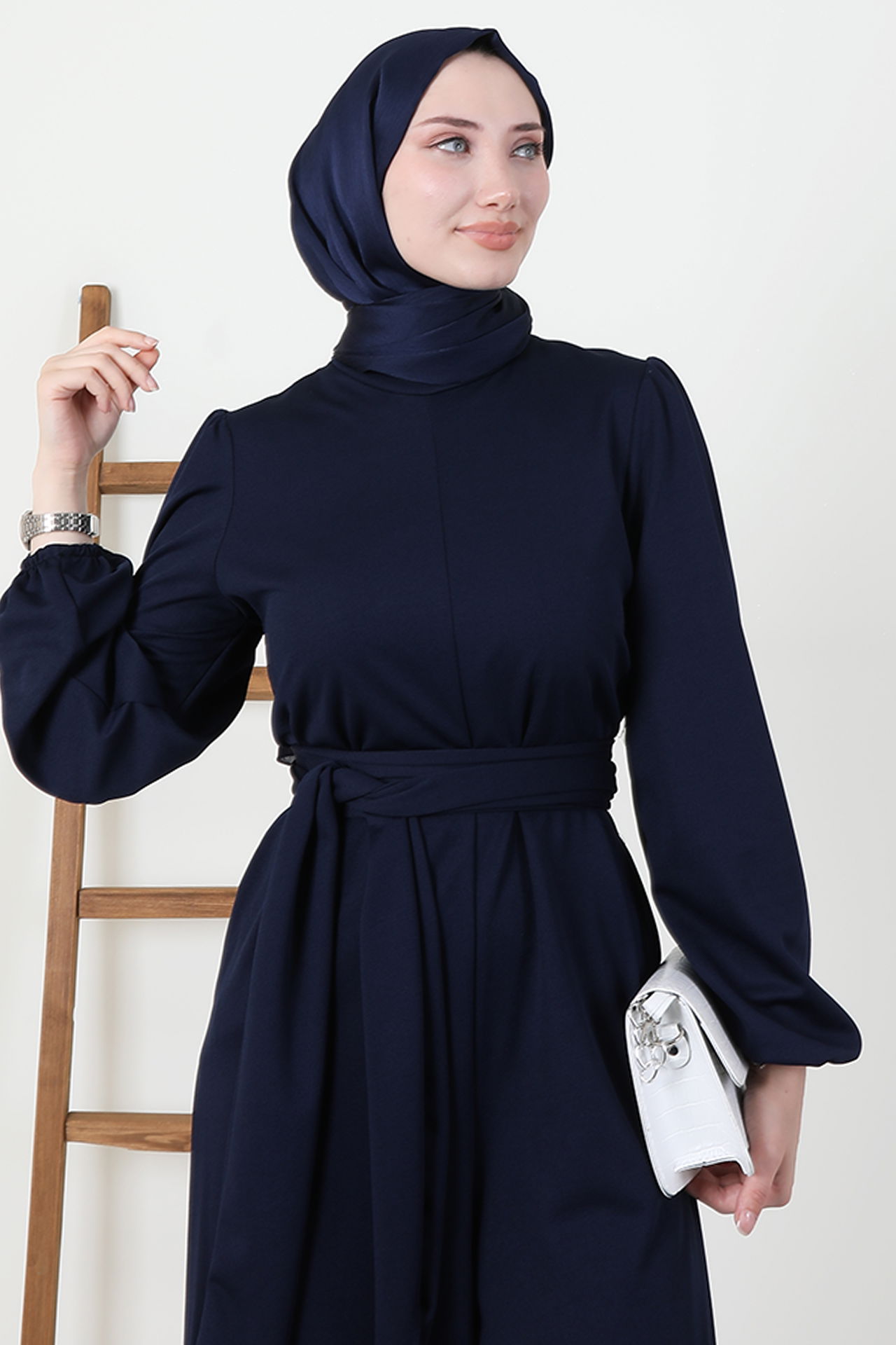Cepli Tesettür Tulum Lacivert - 5