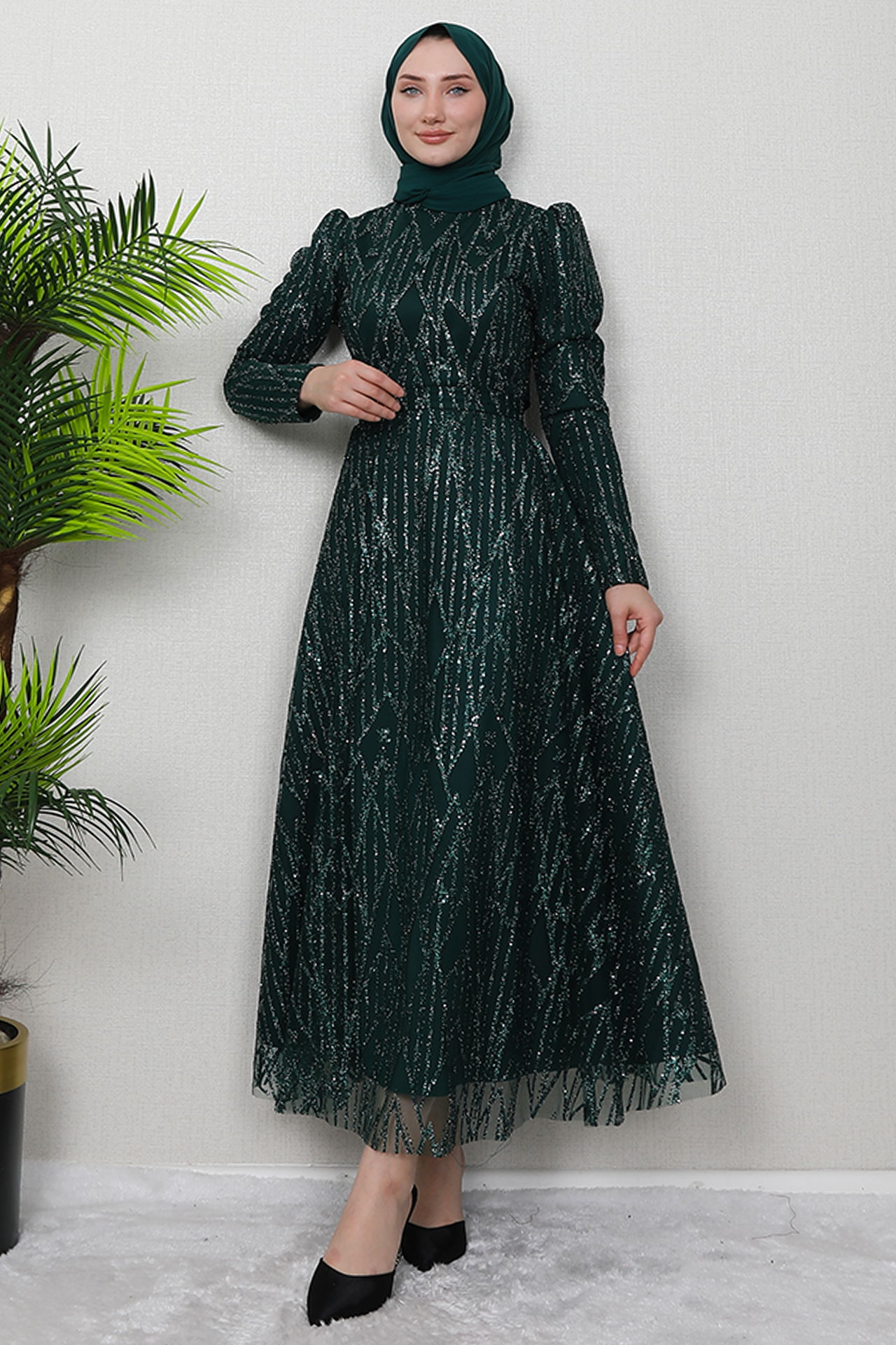 Elisa Tesettür Abiye Zümrüt - 3