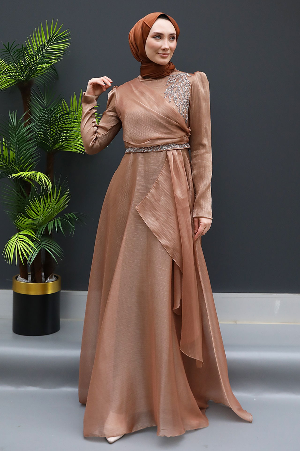 Eliza Tesettür Abiye Bakır 