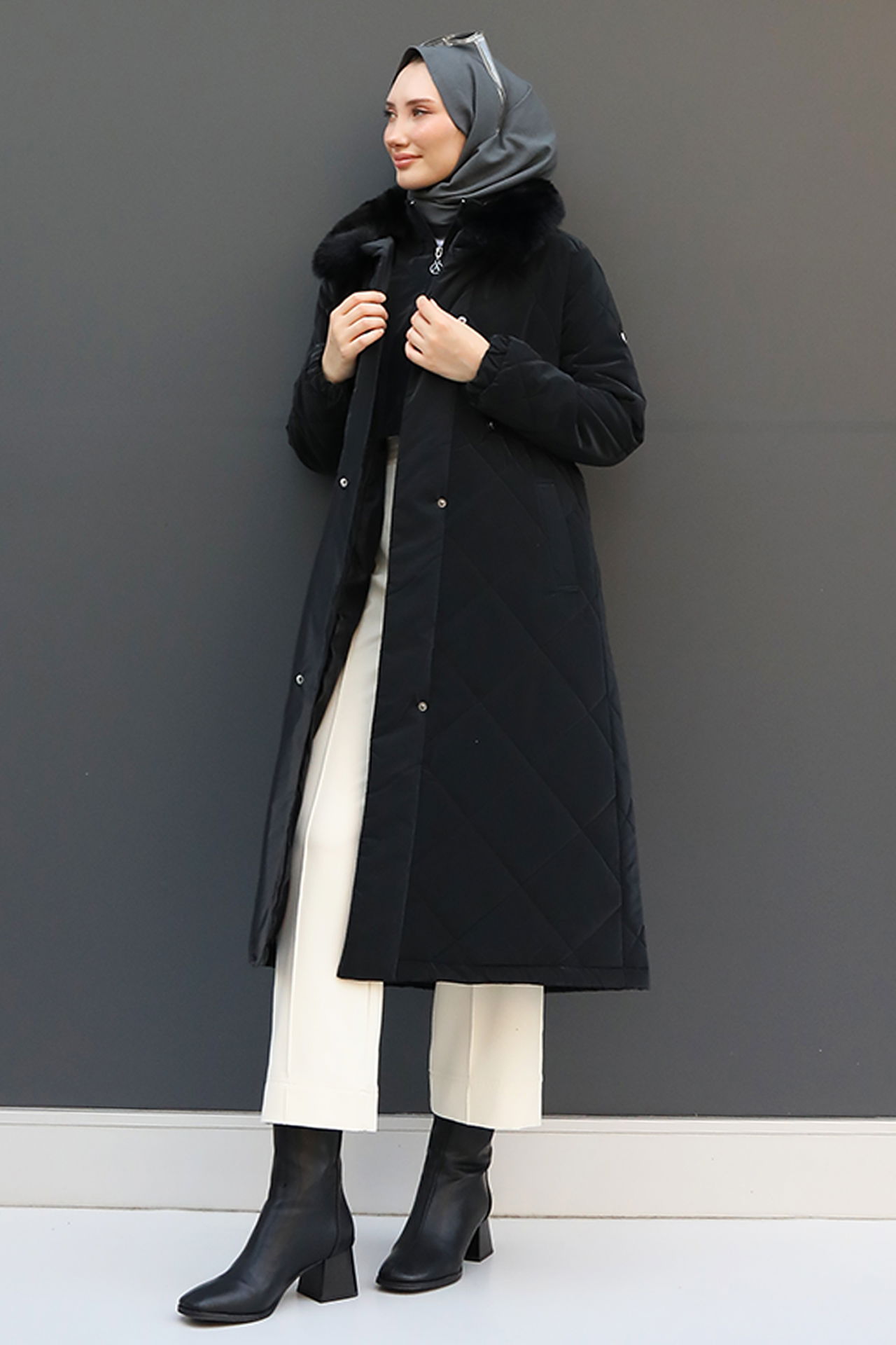 Şişme Anorak Mont Siyah 