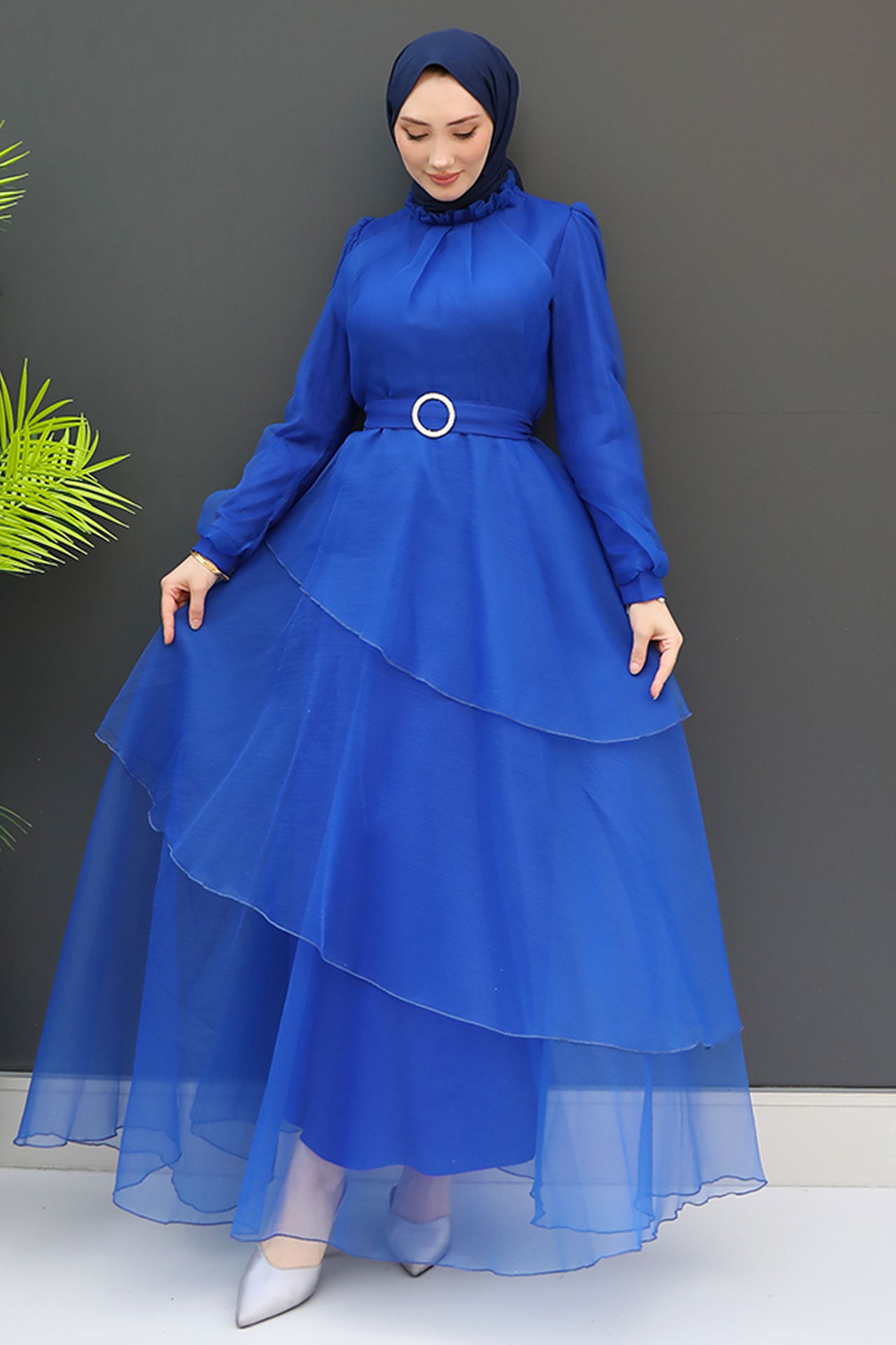 Hüma Tesettür Abiye Saks - 2