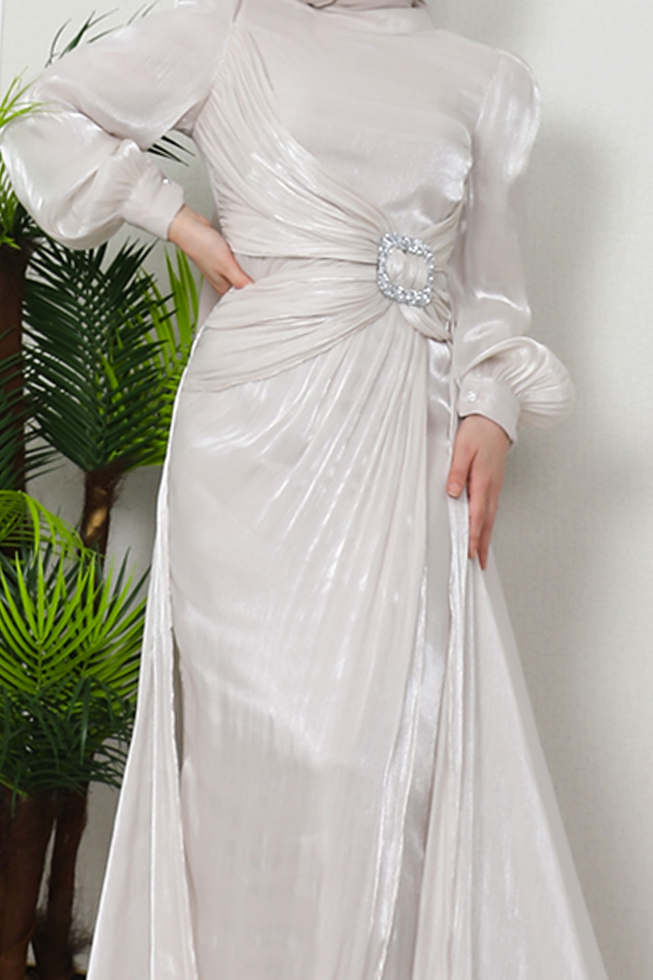 Aslı Tesettür Elbise Taş - 5