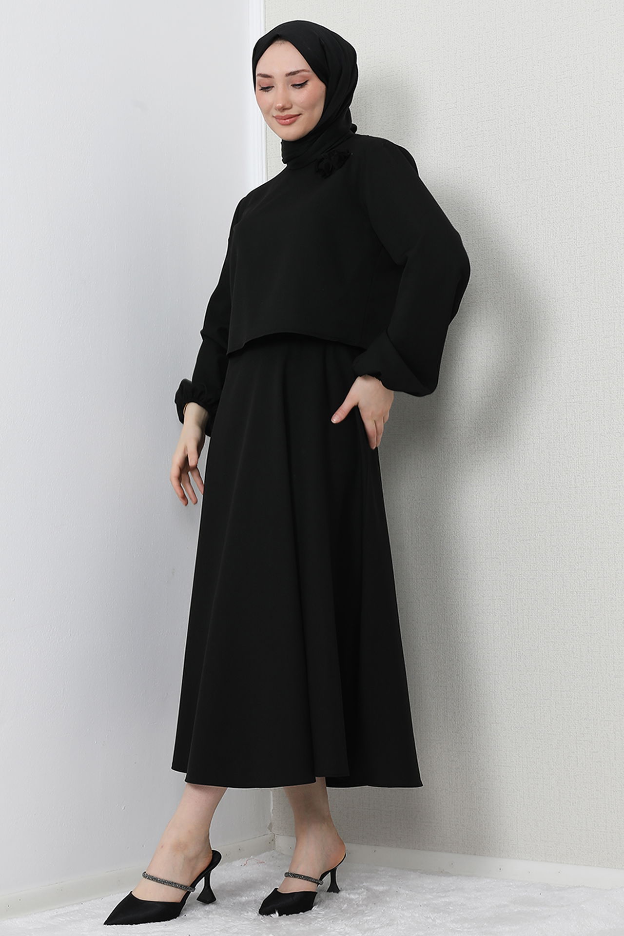 Reyhan Krep Takım Siyah - 2