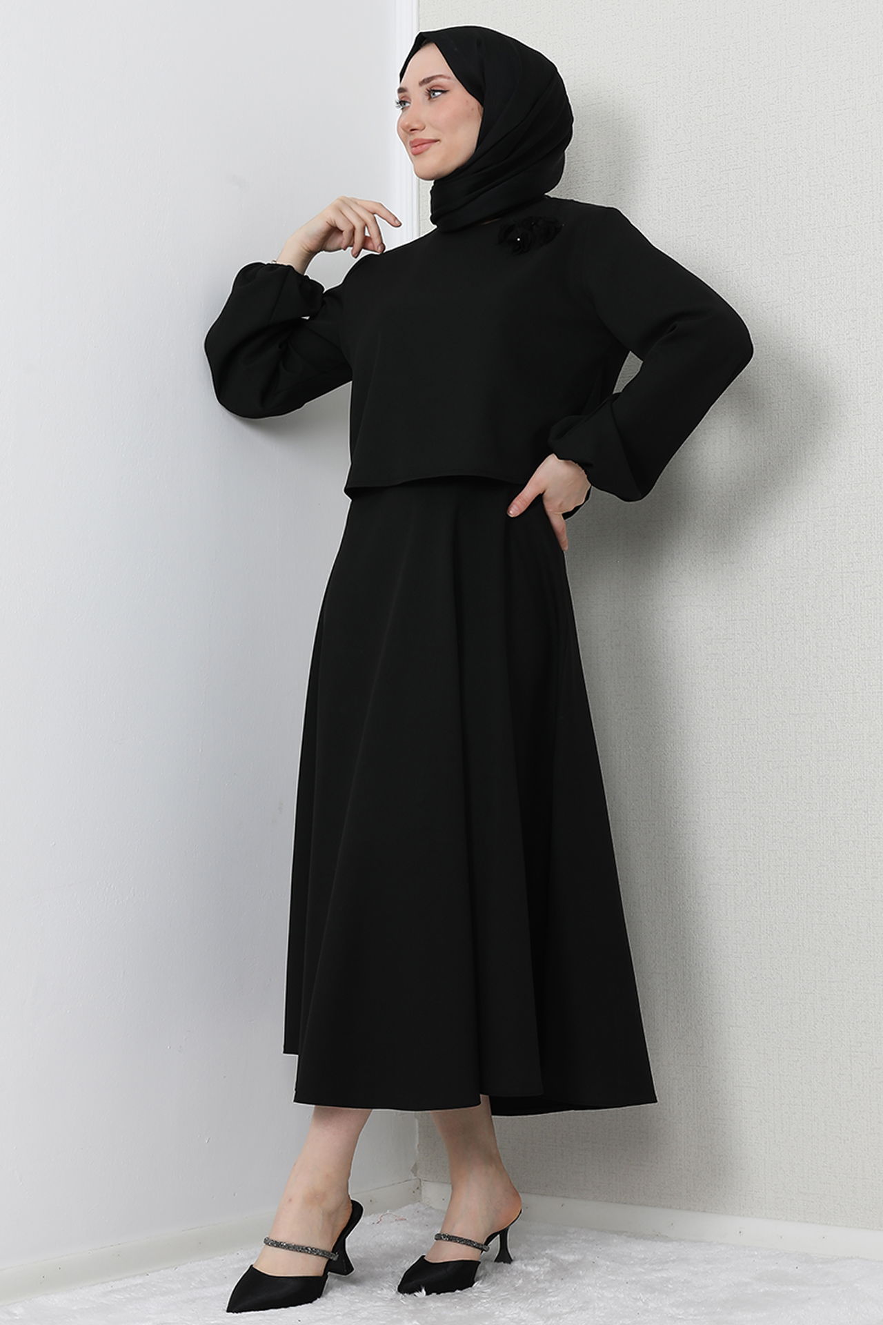 Reyhan Krep Takım Siyah - 3