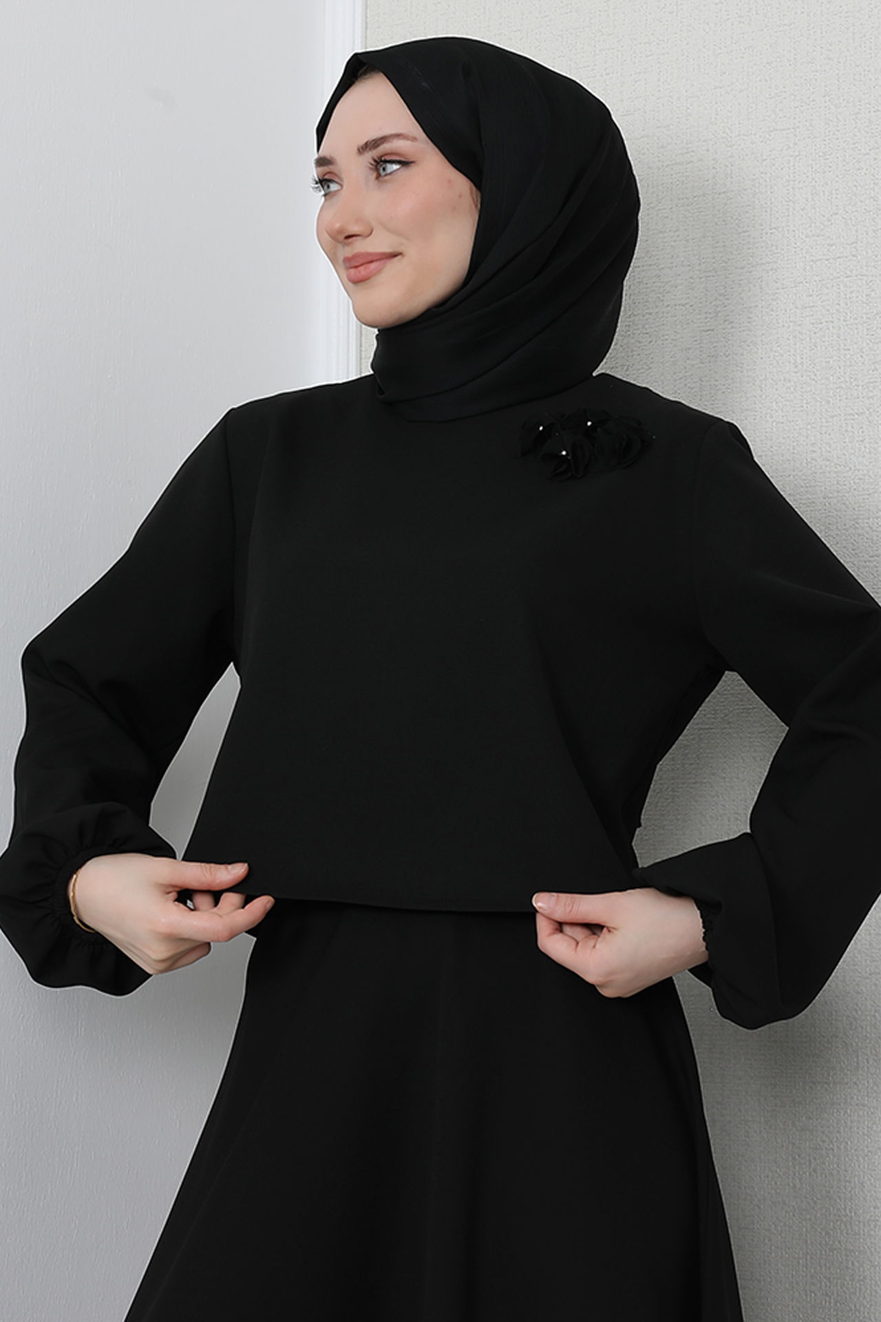 Reyhan Krep Takım Siyah - 5