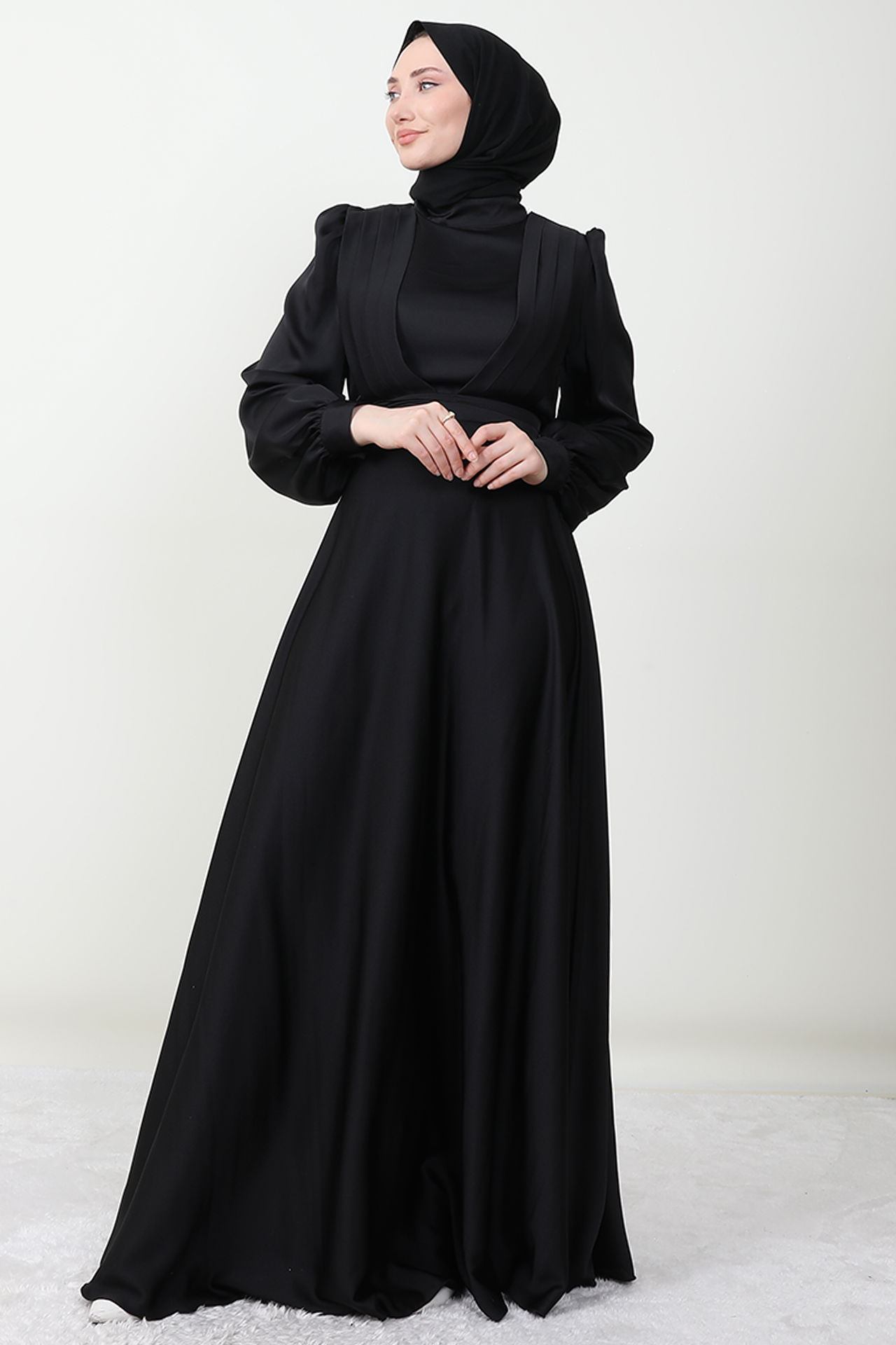 Milanda Tesettür Abiye Siyah - 3